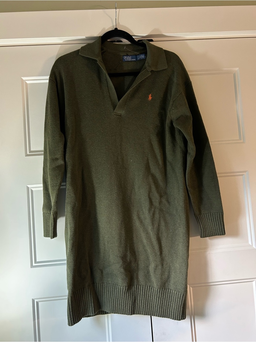 Polo by Ralph Lauren Olive Green Knit Polo Dress NWOT size small - Picture 3 of 4